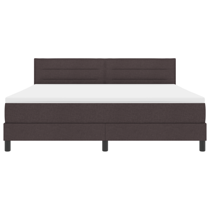 Boxspringbett mit Matratze & LED Dunkelbraun 180x200 cm Stoff