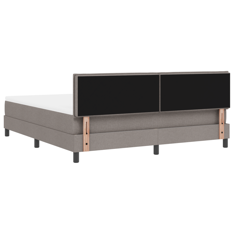 Boxspringbett mit Matratze & LED Taupe 180x200 cm Stoff