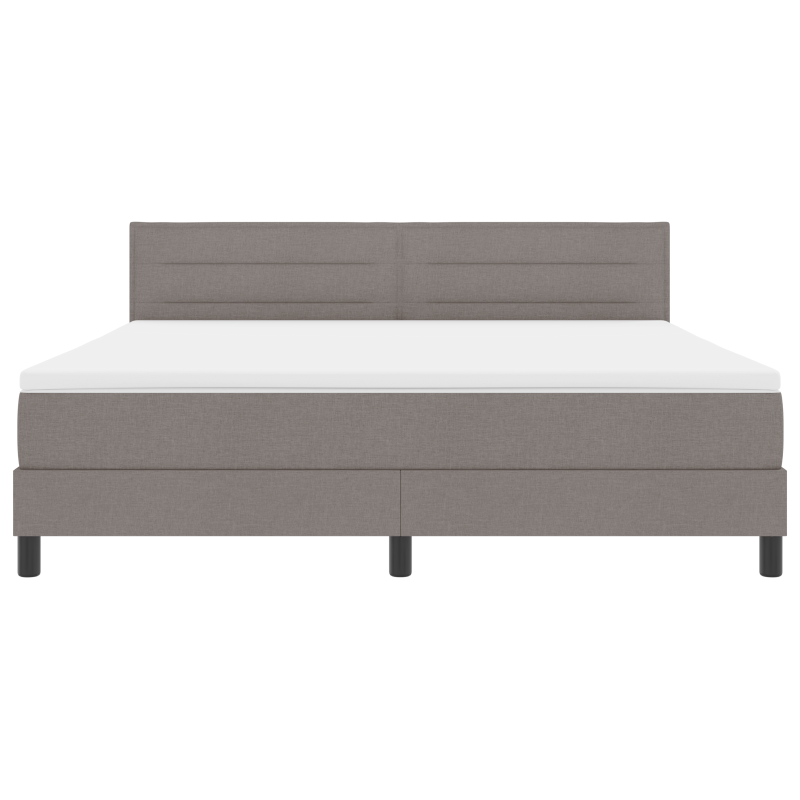 Boxspringbett mit Matratze & LED Taupe 180x200 cm Stoff