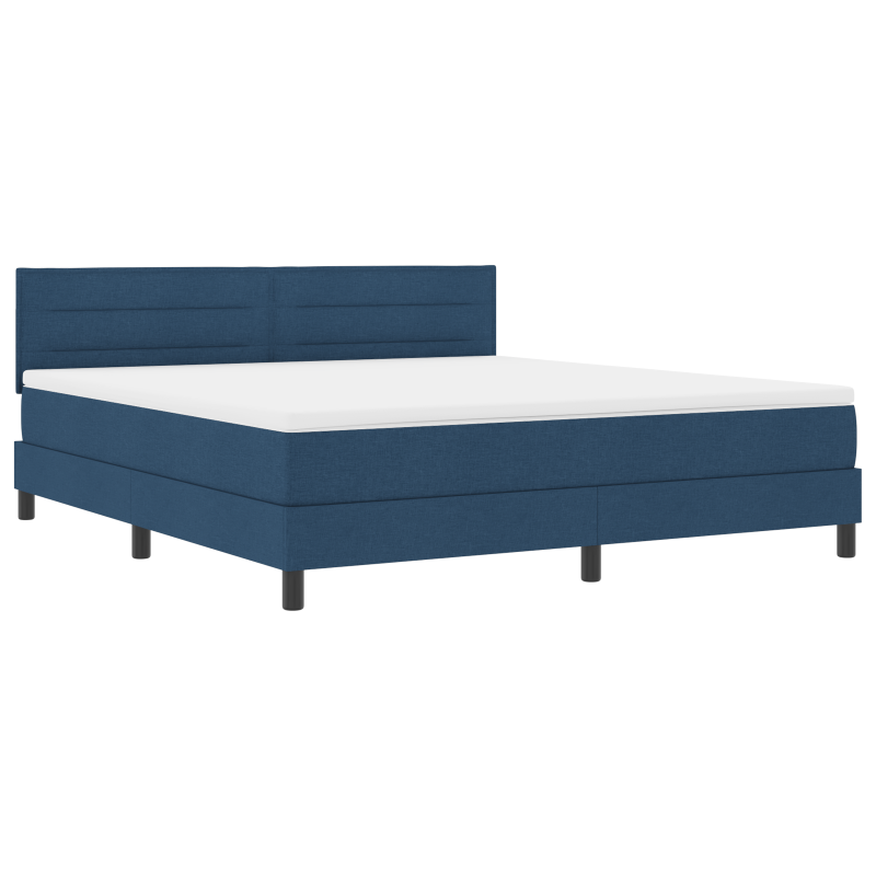 Boxspringbett mit Matratze & LED Blau 180x200 cm Stoff
