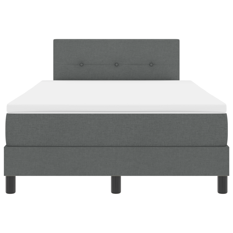 Boxspringbett mit Matratze & LED Dunkelgrau 120x200 cm Stoff