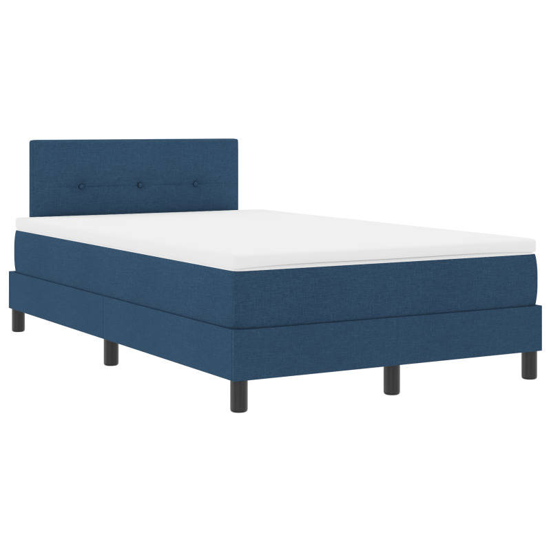 Boxspringbett mit Matratze & LED Blau 120x200 cm Stoff