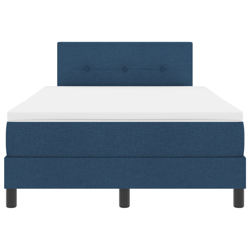 Boxspringbett mit Matratze & LED Blau 120x200 cm Stoff