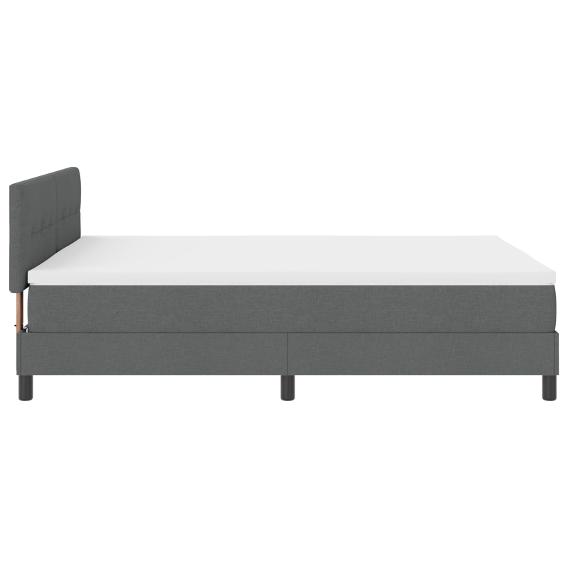 Boxspringbett mit Matratze & LED dunkelgrau 140x190 cm Stoff