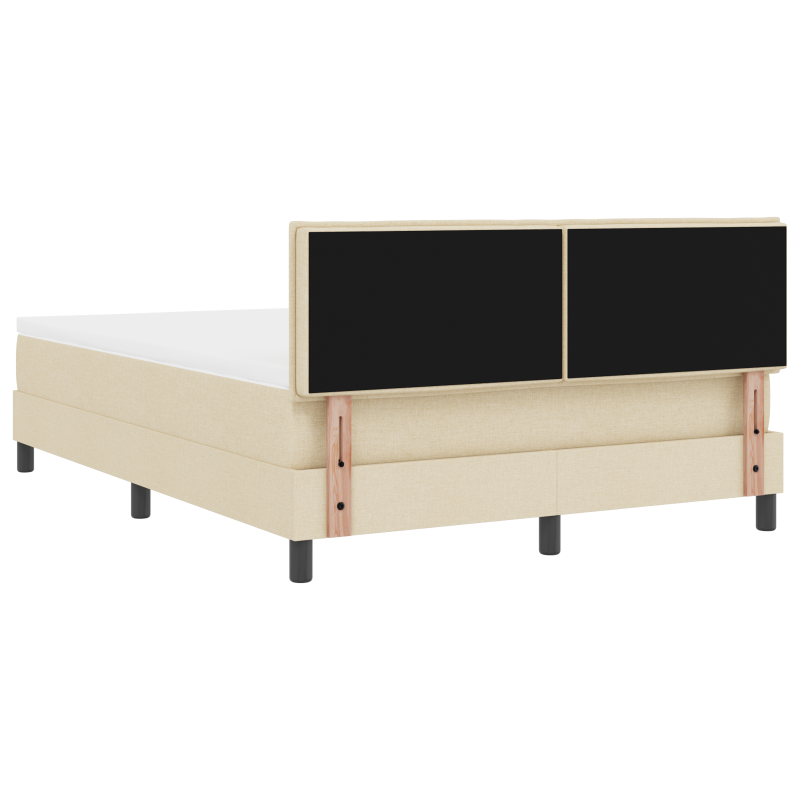 Boxspring-Bett mit Matratze & LED Creme 140x190 cm Stoff
