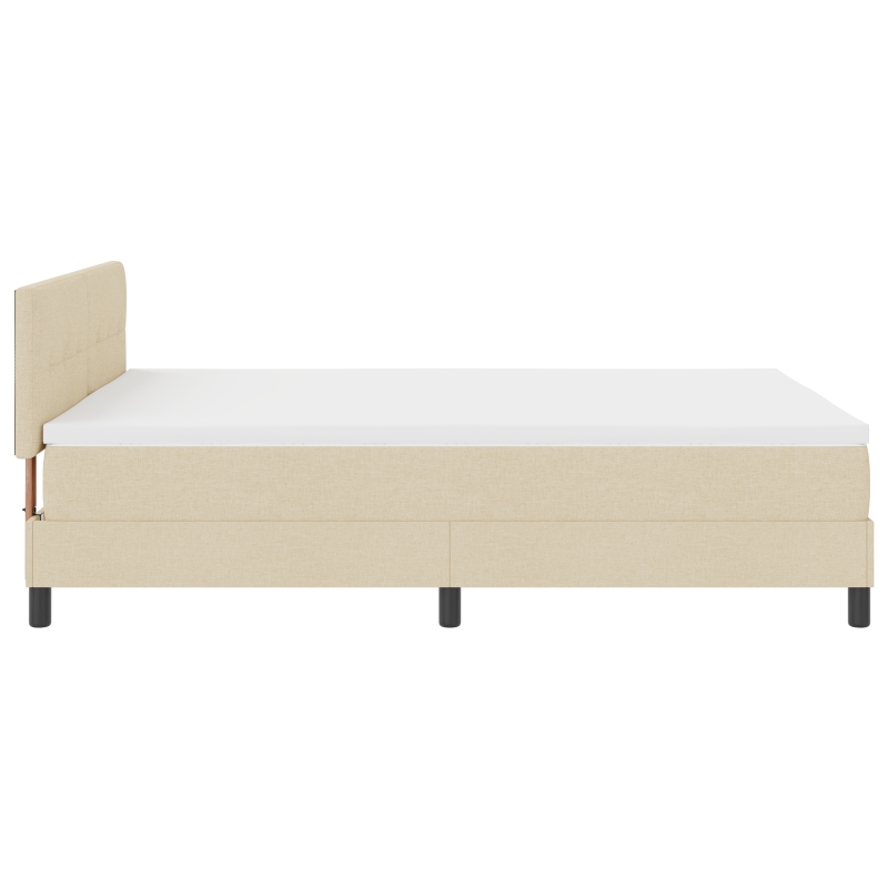 Boxspring-Bett mit Matratze & LED Creme 140x190 cm Stoff