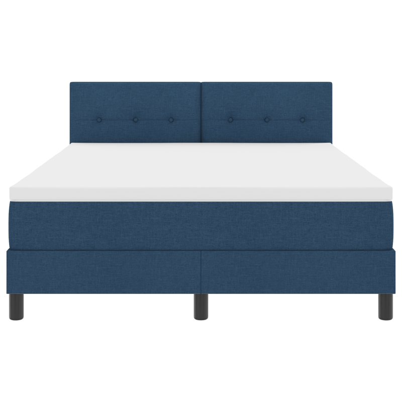 Boxspringbett mit Matratze & LED Blau 140x200 cm Stoff