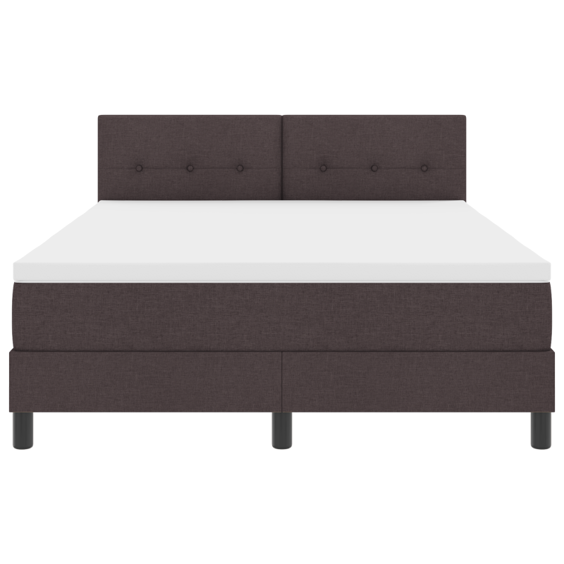 Boxspringbett mit Matratze & LED Dunkelbraun 160x200 cm Stoff