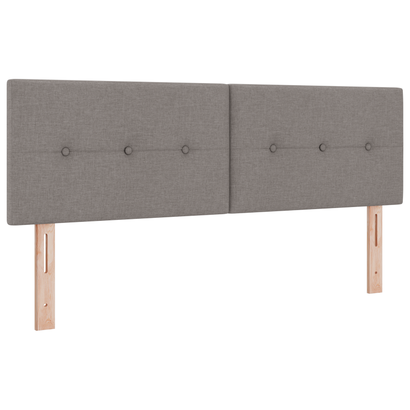 Boxspringbett mit Matratze & LED Taupe 160x200 cm Stoff