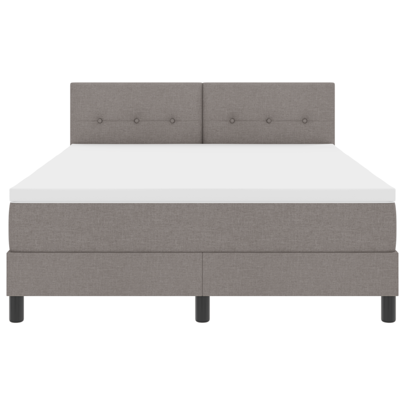 Boxspringbett mit Matratze & LED Taupe 160x200 cm Stoff