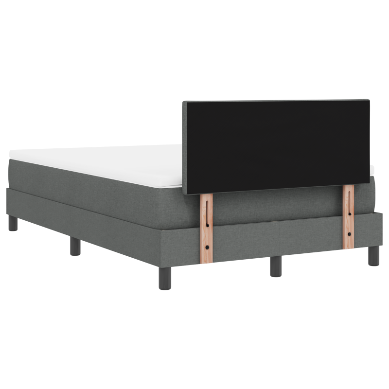 Boxspringbett mit Matratze & LED Dunkelgrau 120x200 cm Stoff