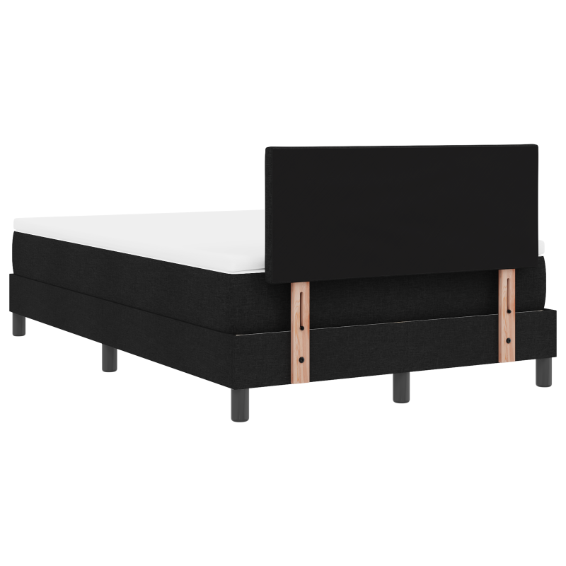 Boxspringbett mit Matratze & LED Schwarz 120x200 cm Stoff