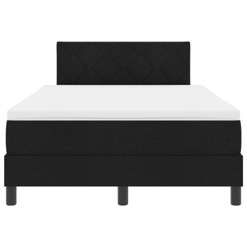 Boxspringbett mit Matratze & LED Schwarz 120x200 cm Stoff