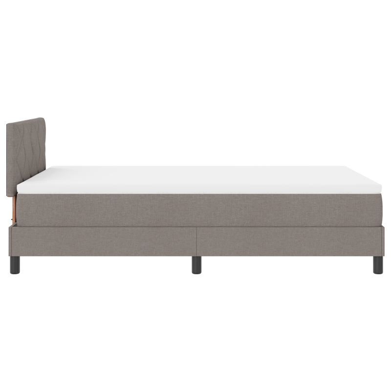Boxspringbett mit Matratze & LED Taupe 120x200 cm Stoff