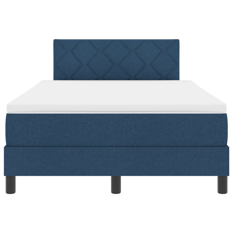 Boxspringbett mit Matratze & LED Blau 120x200 cm Stoff