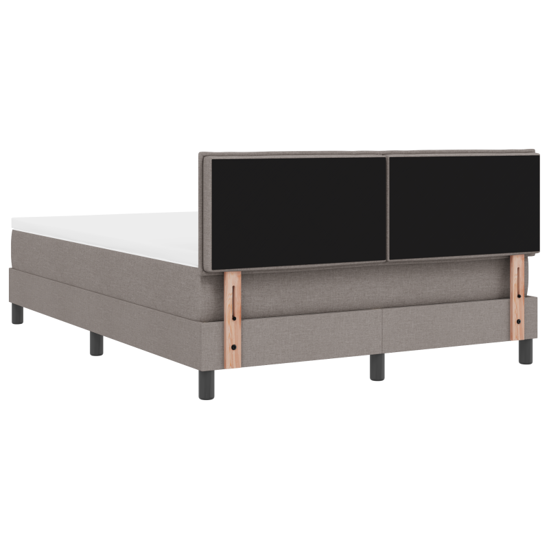 Boxspringbett mit Matratze & LED Taupe 160x200 cm Stoff