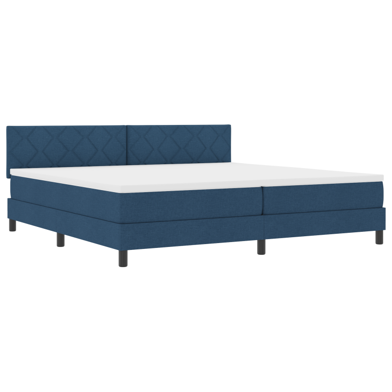 Boxspringbett mit Matratze & LED Blau 200x200 cm Stoff