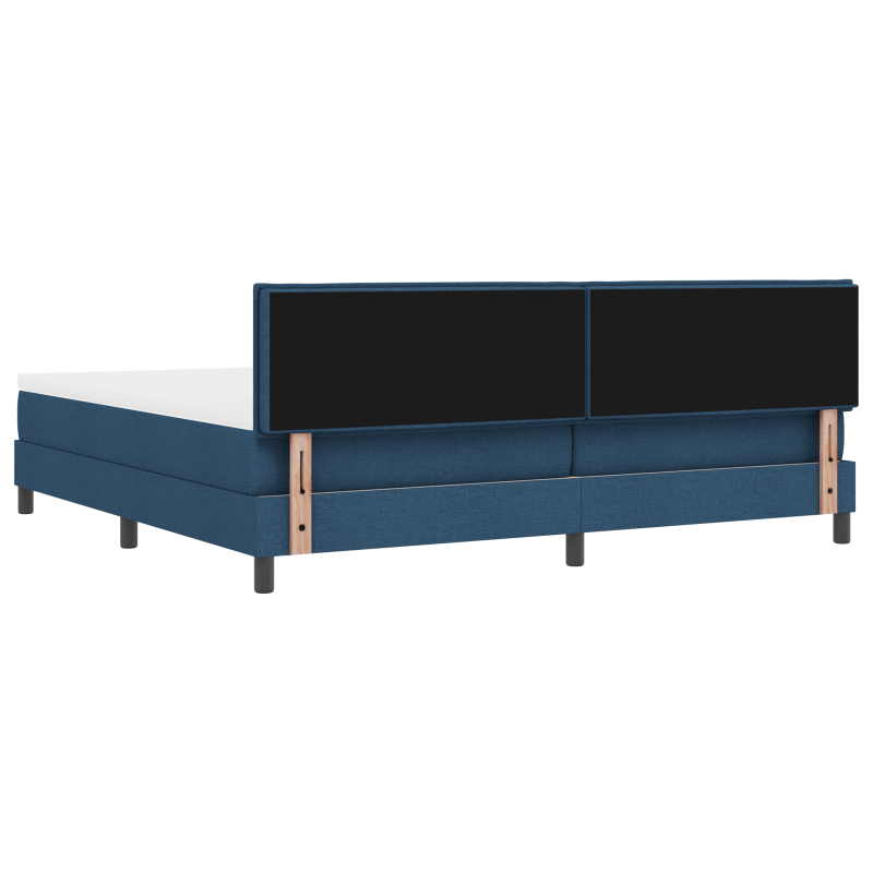 Boxspringbett mit Matratze & LED Blau 200x200 cm Stoff