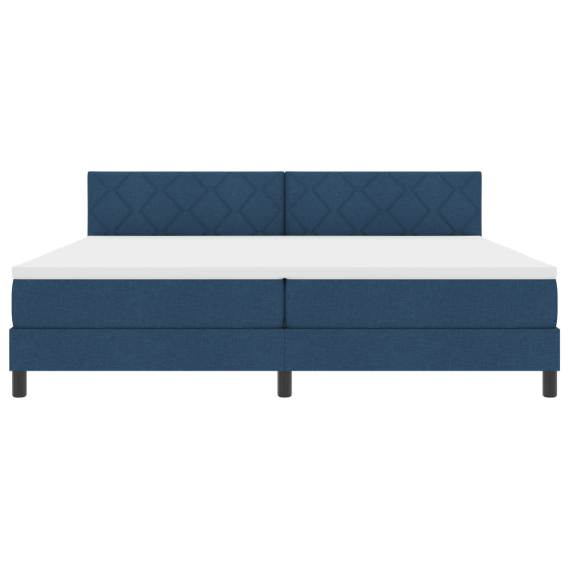Boxspringbett mit Matratze & LED Blau 200x200 cm Stoff