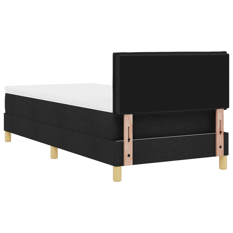 Boxspringbett mit Matratze & LED Schwarz 80x200 cm Stoff
