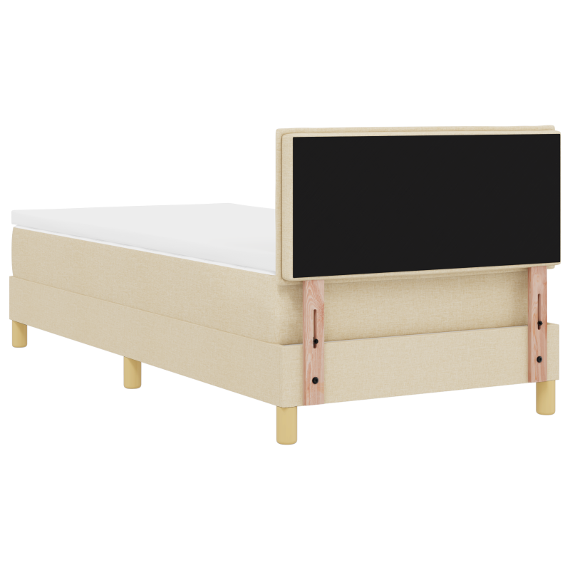 Boxspringbett mit Matratze & LED Creme 90x200 cm Stoff