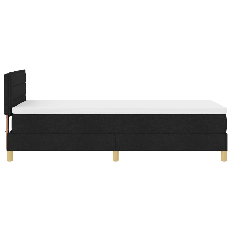 Boxspringbett mit Matratze & LED Schwarz 100x200 cm Stoff