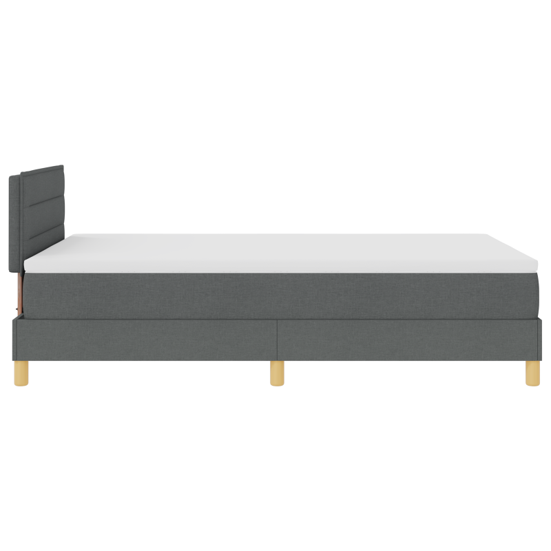 Boxspringbett mit Matratze & LED Dunkelgrau 120x190 cm Stoff