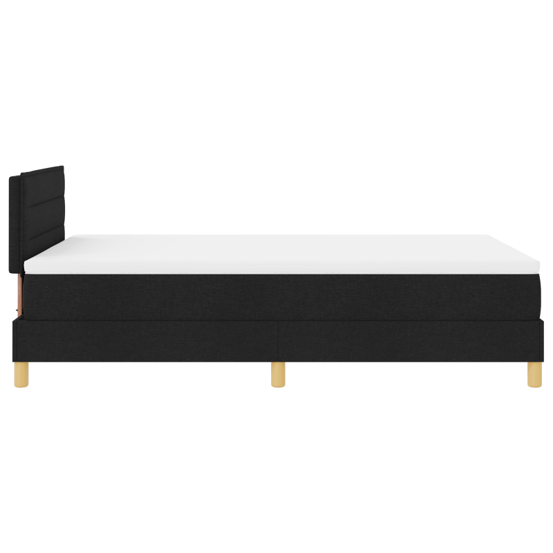 Boxspringbett mit Matratze & LED Schwarz 120x190 cm Stoff