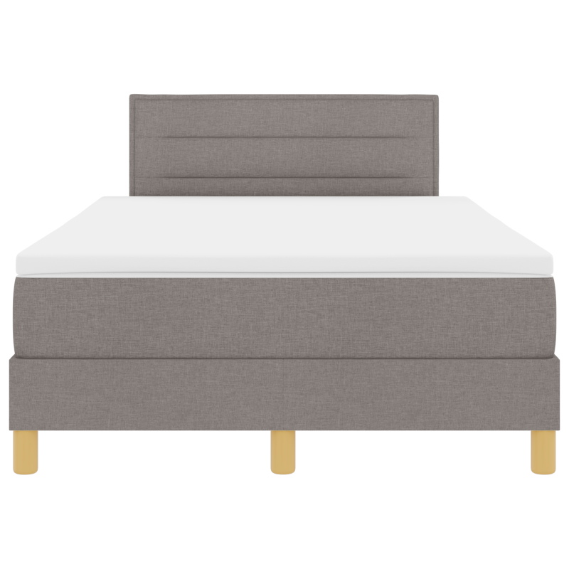 Boxspringbett mit Matratze & LED Taupe 120x190 cm Stoff