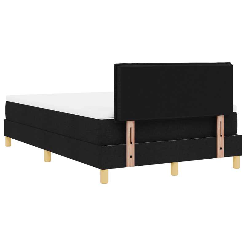 Boxspringbett mit Matratze & LED Schwarz 120x200 cm Stoff