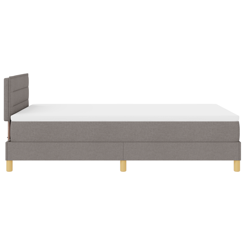 Boxspringbett mit Matratze & LED Taupe 120x200 cm Stoff