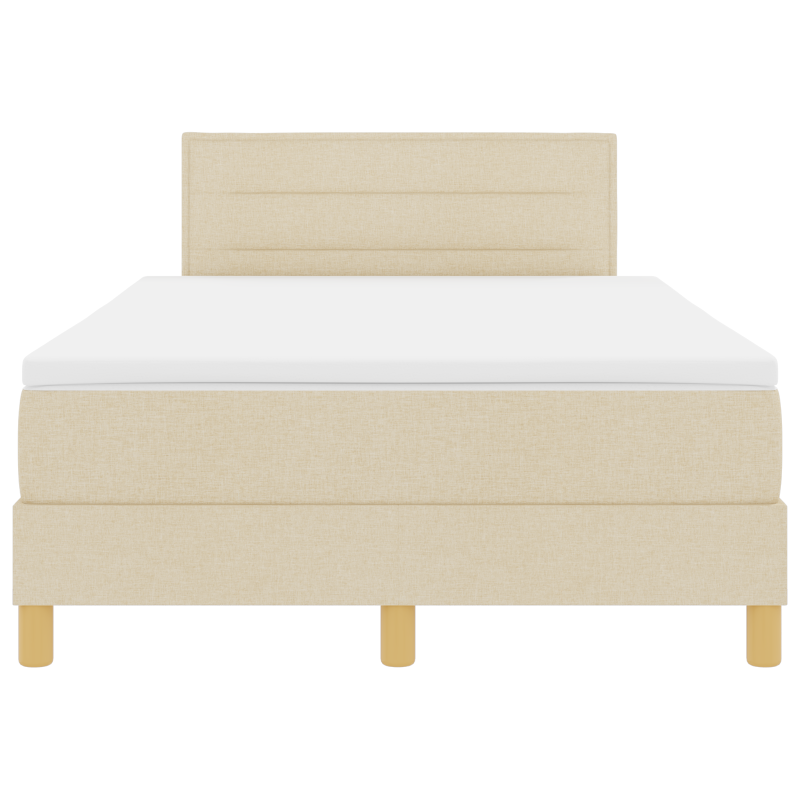 Boxspringbett mit Matratze & LED Creme 120x200 cm Stoff