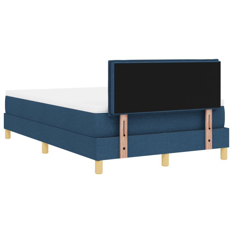 Boxspringbett mit Matratze & LED Blau 120x200 cm Stoff