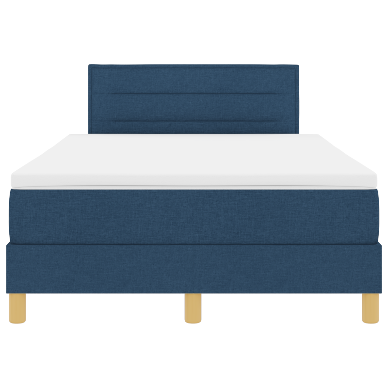 Boxspringbett mit Matratze & LED Blau 120x200 cm Stoff