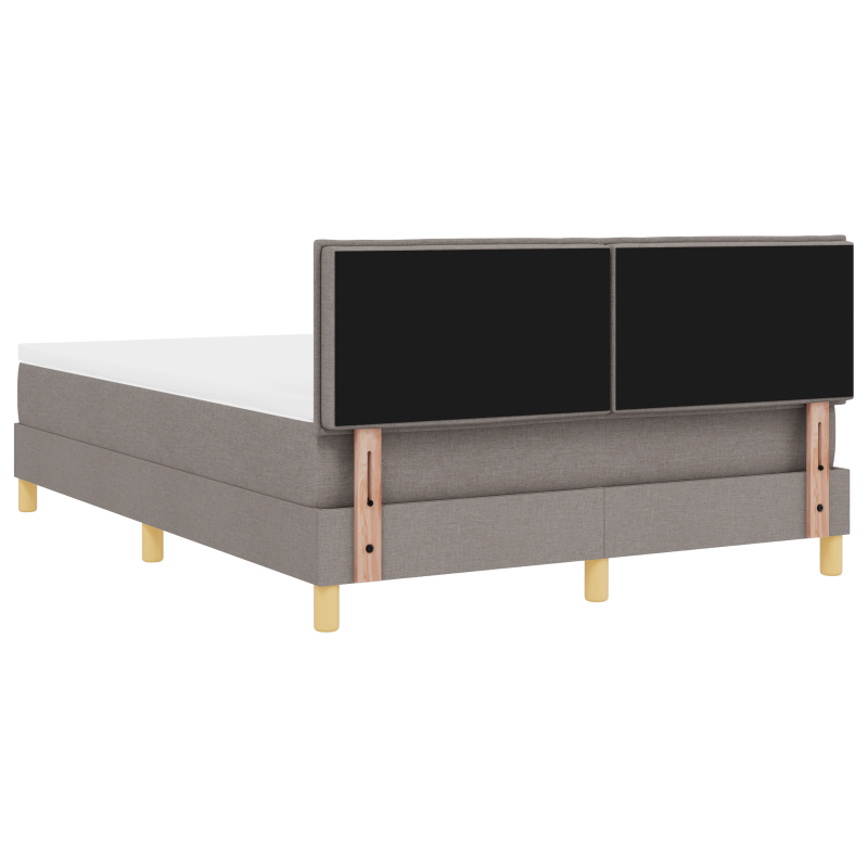 Boxspringbett mit Matratze & LED Taupe 140x190 cm Stoff