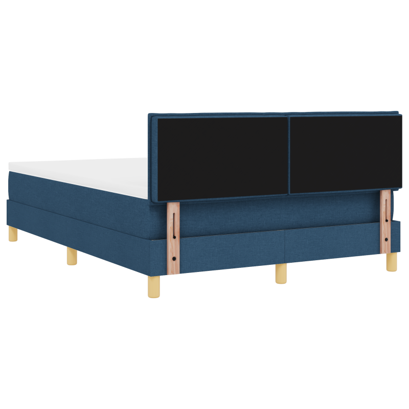 Boxspringbett mit Matratze & LED Blau 140x190 cm Stoff
