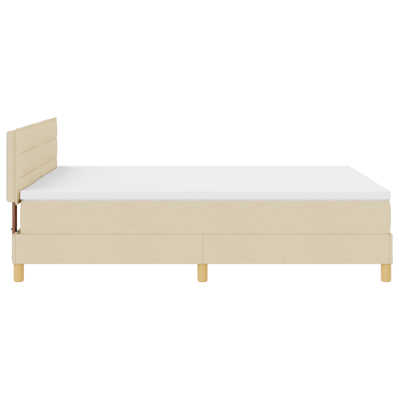 Boxspringbett mit Matratze & LED Creme 140x200 cm Stoff