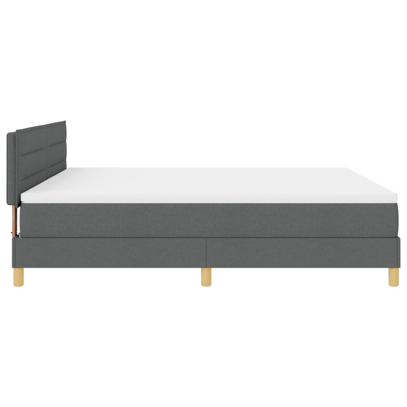 Boxspringbett mit Matratze & LED Dunkelgrau 180x200 cm Stoff