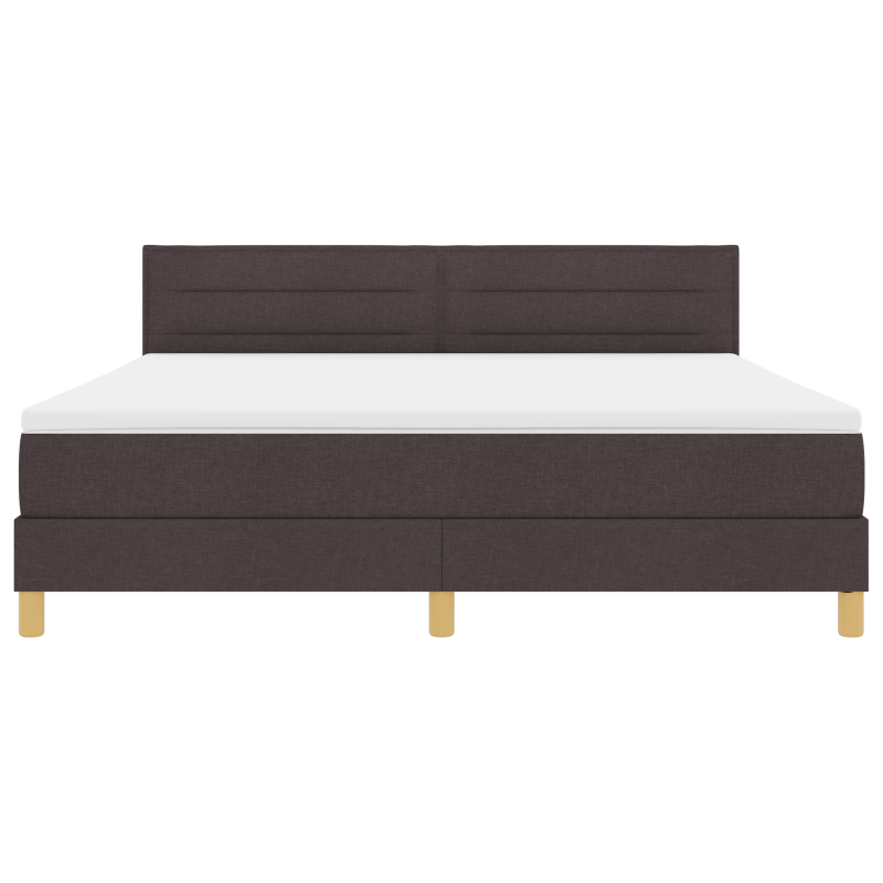Boxspringbett mit Matratze & LED Dunkelbraun 180x200 cm Stoff