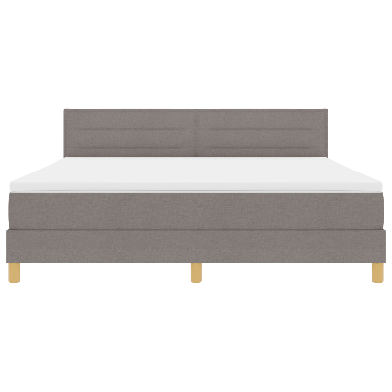 Boxspringbett mit Matratze & LED Taupe 180x200 cm Stoff