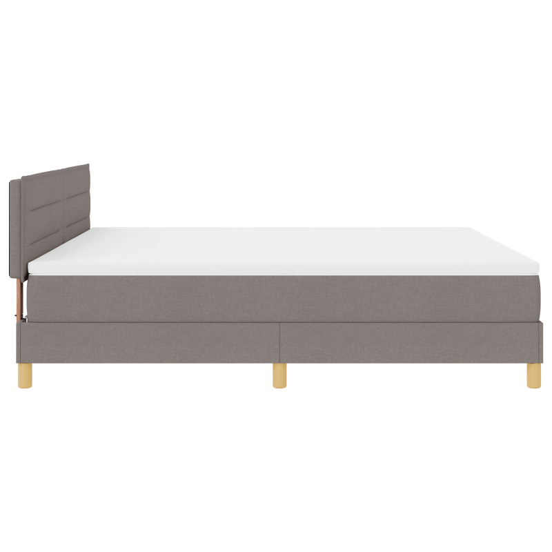 Boxspringbett mit Matratze & LED Taupe 180x200 cm Stoff