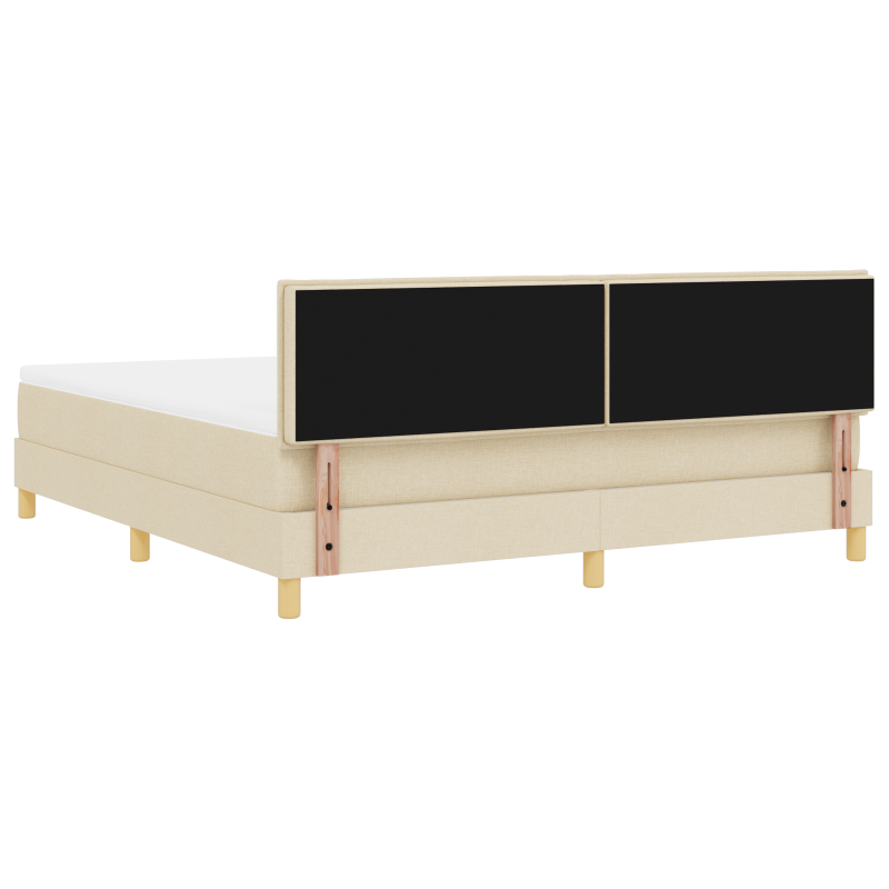 Boxspringbett mit Matratze & LED Creme 180x200 cm Stoff