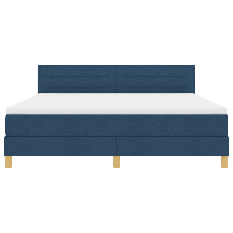 Boxspringbett mit Matratze & LED Blau 180x200 cm Stoff