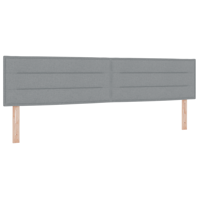 Boxspringbett mit Matratze & LED Licht Grau 200x200 cm Stoff