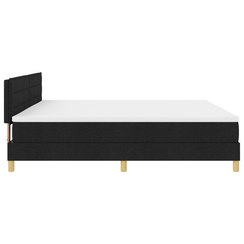 Boxspringbett mit Matratze & LED Schwarz 200x200 cm Stoff
