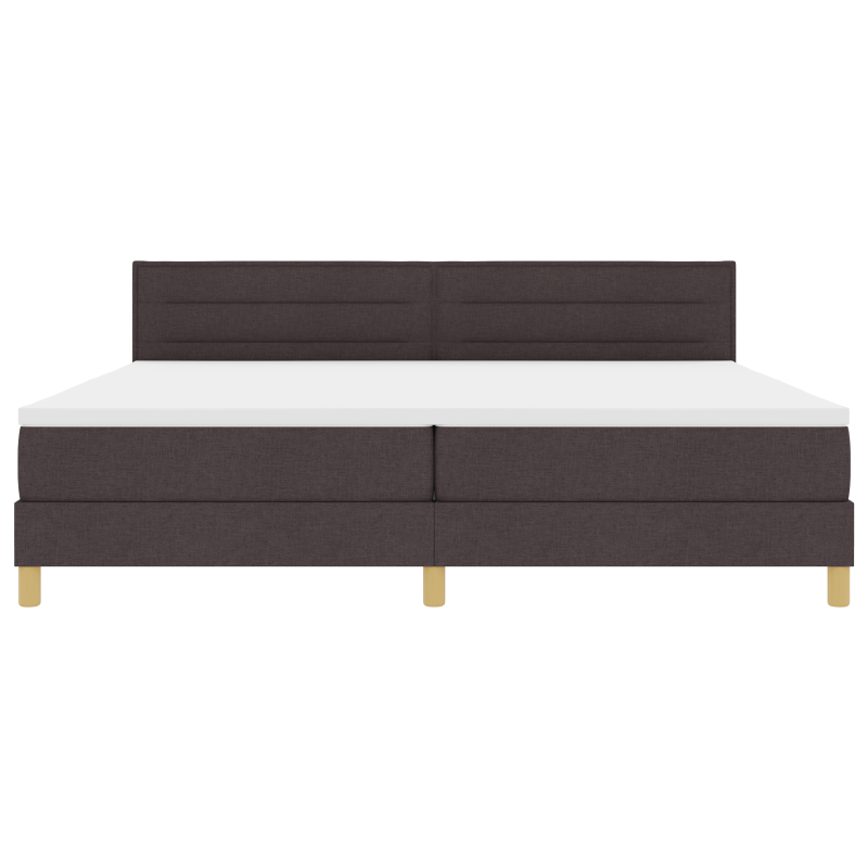 Boxspringbett mit Matratze & LED Dunkelbraun 200x200 cm Stoff