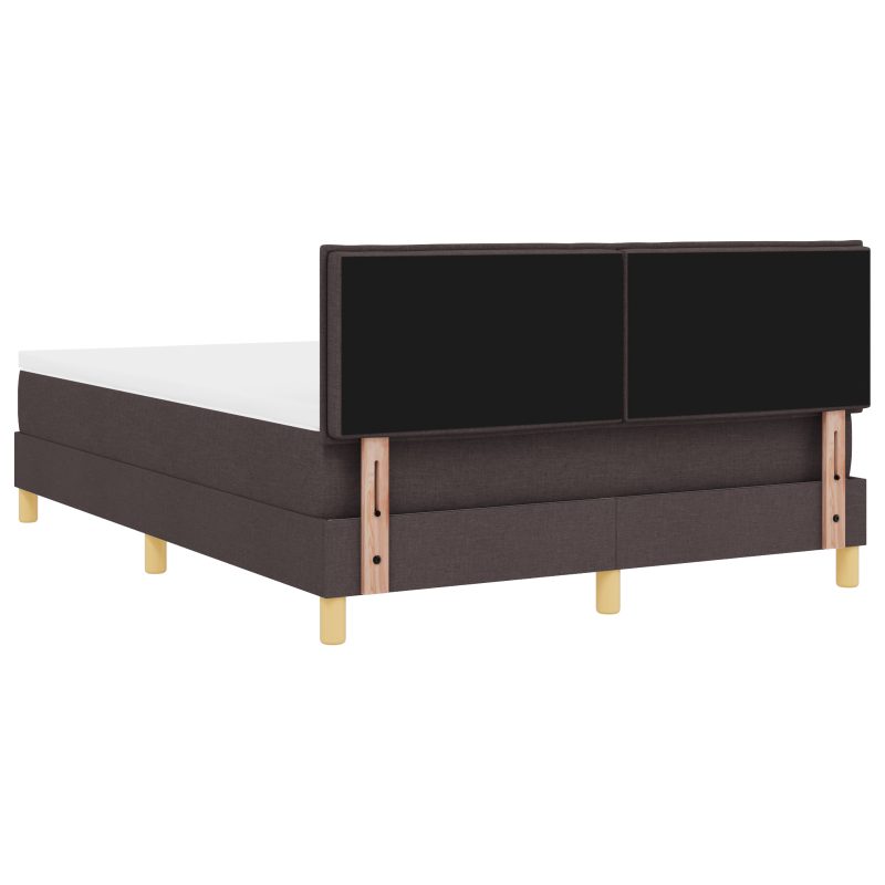 Boxspringbett mit Matratze & LED Dunkelbraun 160x200 cm