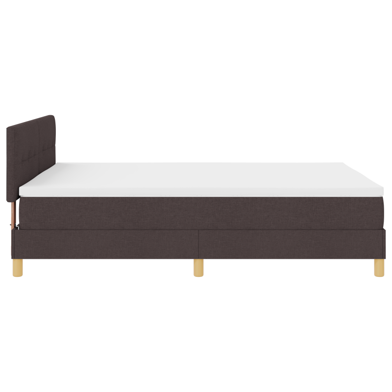 Boxspringbett mit Matratze & LED Dunkelbraun 160x200 cm
