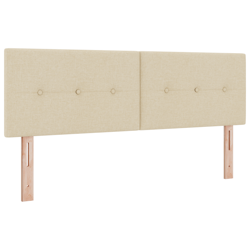 Boxspringbett mit Matratze & LED Creme 160x200 cm Stoff