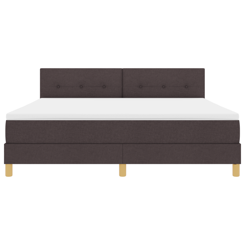 Boxspringbett mit Matratze & LED Dunkelbraun 180x200 cm Stoff